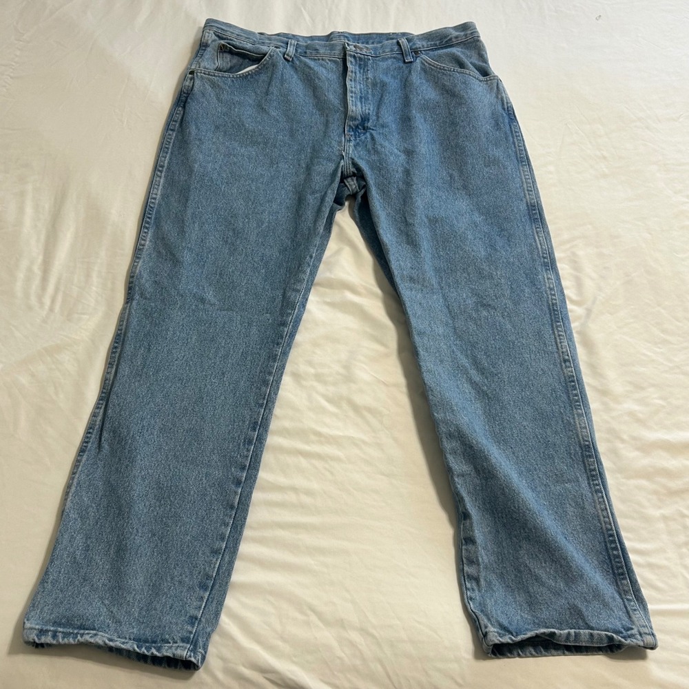 Wrangler Regular Fit Stonewash Blue Denim Jeans 96501SL Mens 40x30
